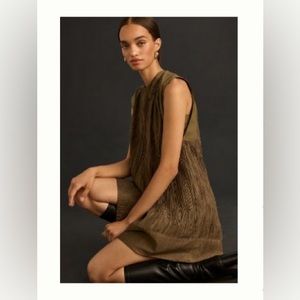 Anthropologie NWT Moss Cap Sleeve Mini Dress (Petite Small)